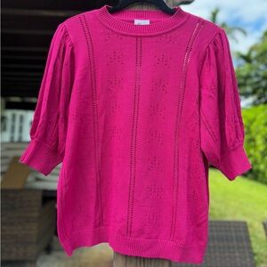 Women's Magenta Knit Top